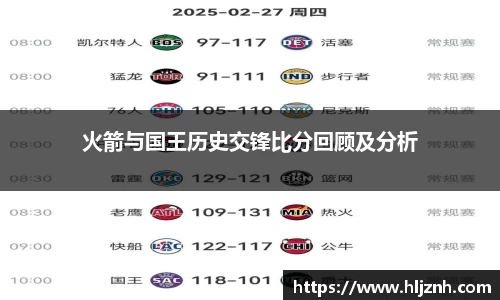 火箭与国王历史交锋比分回顾及分析